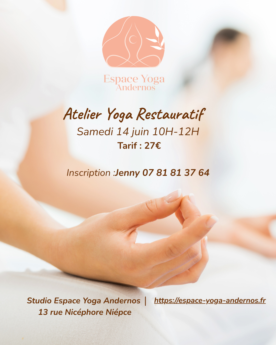 Atelier Yoga Restauratif samedi 14 juin