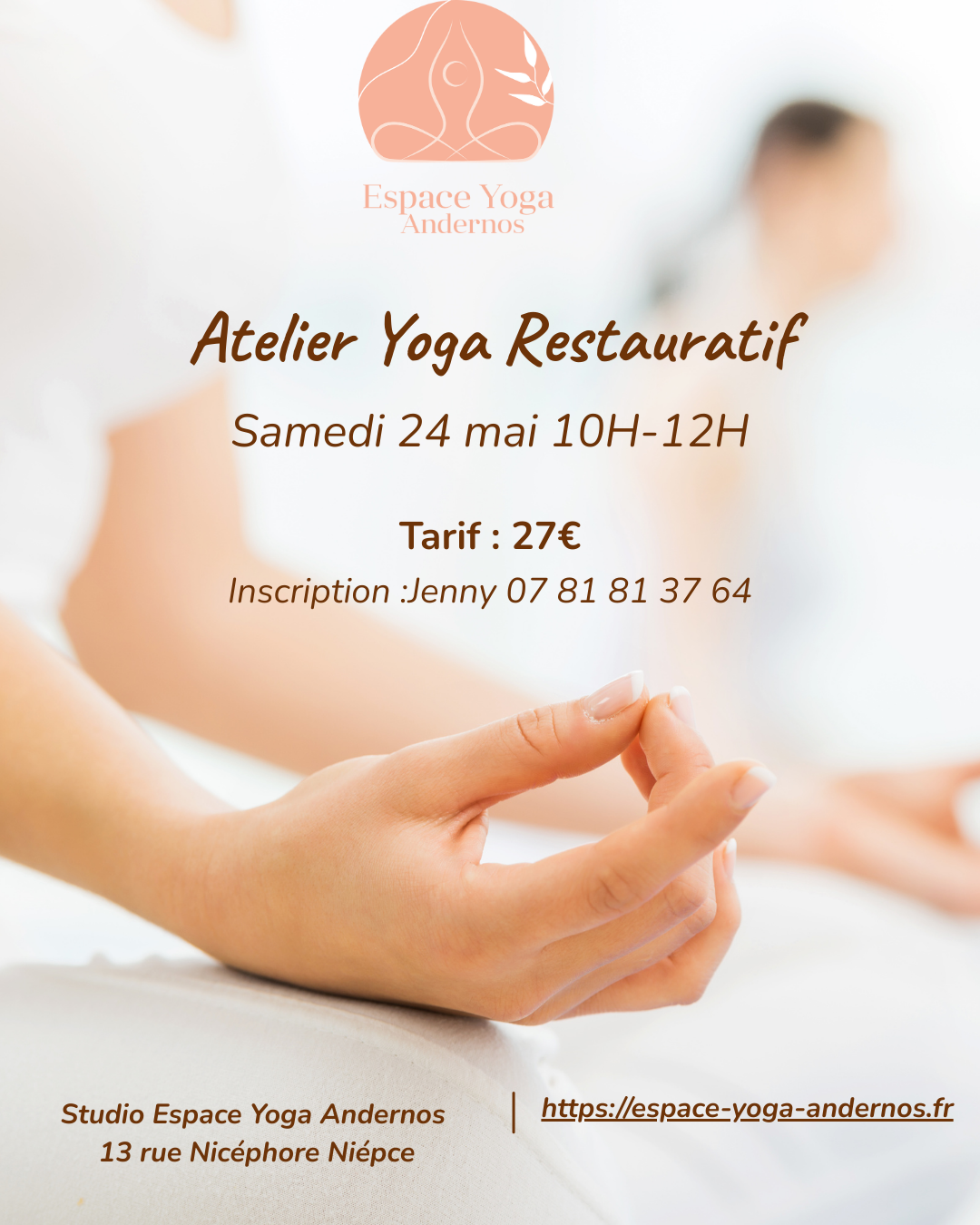 Atelier yoga restauratif : samedi 24 mai 2025