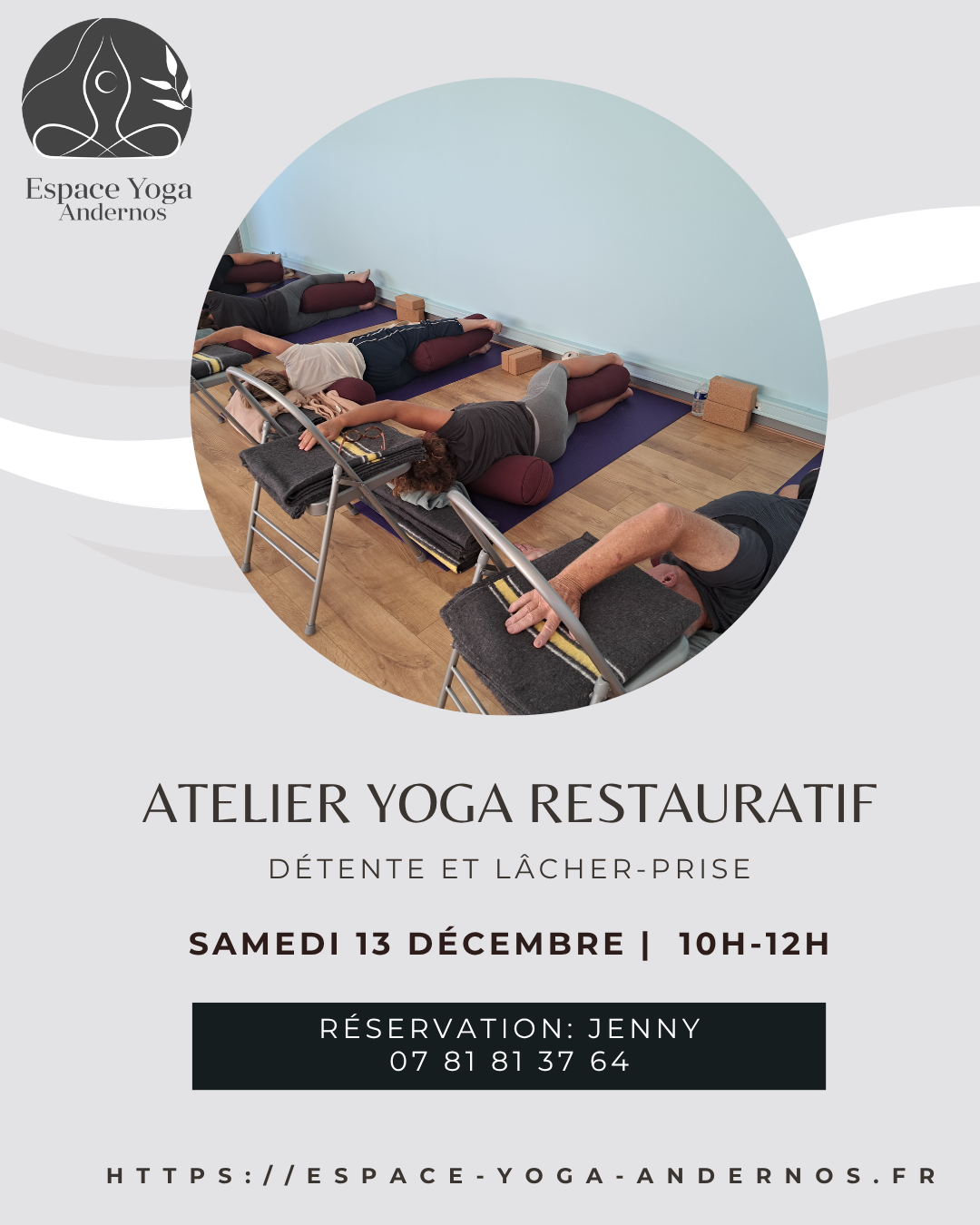 Atelier Yoga Restauratif à Andernos – Samedi 13 décembre 2025