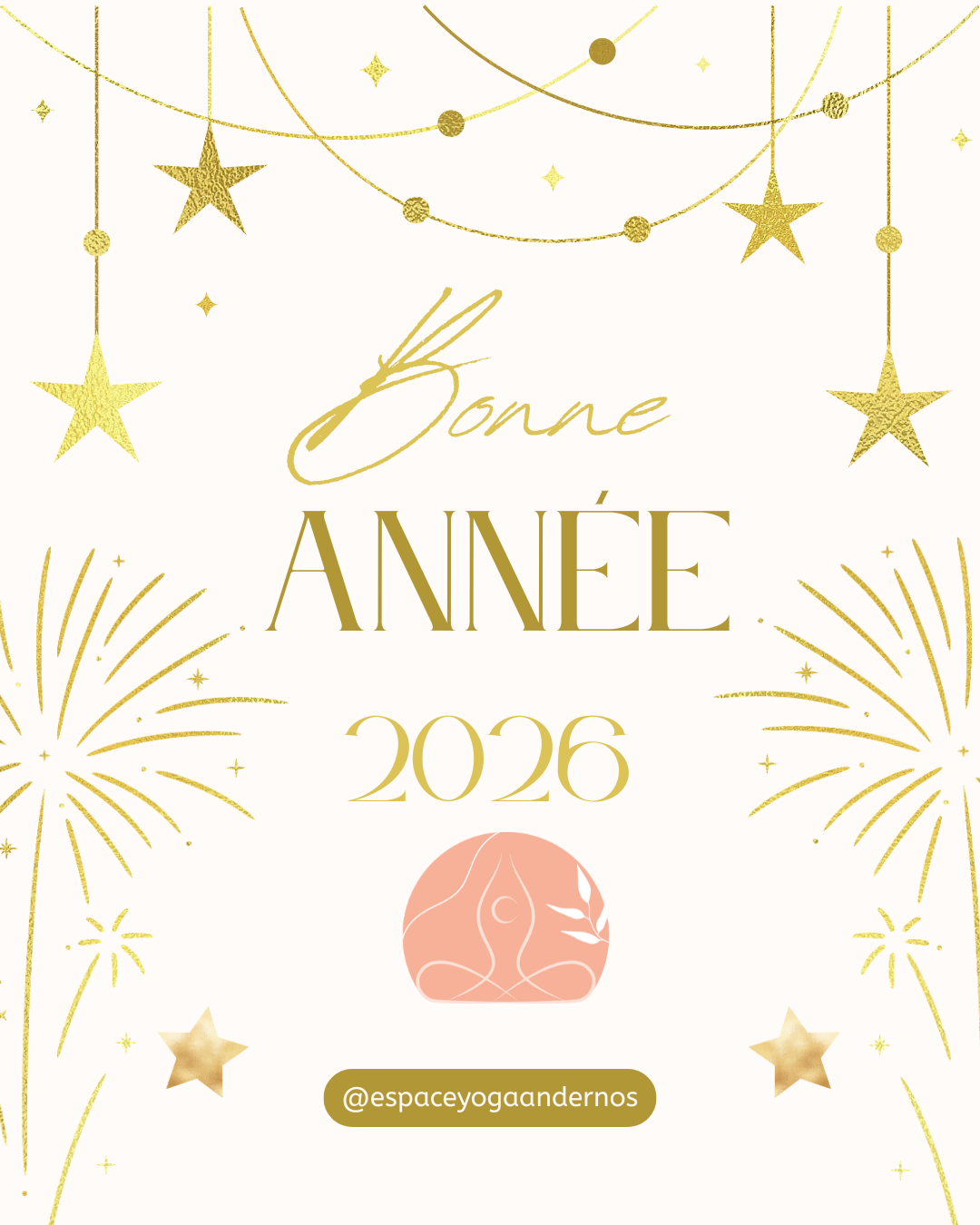 Bonne année 2026 avec Jenny au studio Espace Yoga Andernos